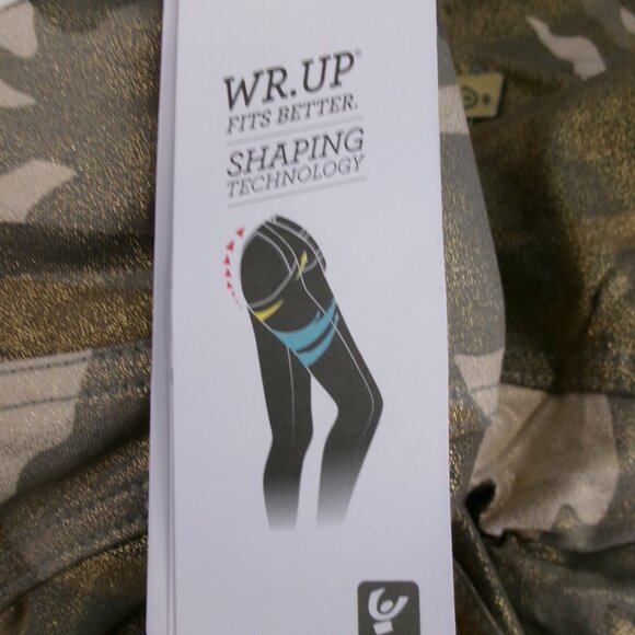 New with tags Freddy WR. UP Gold Glitter Camo High Waist Button Fly Pants S - Picture 9 of 14